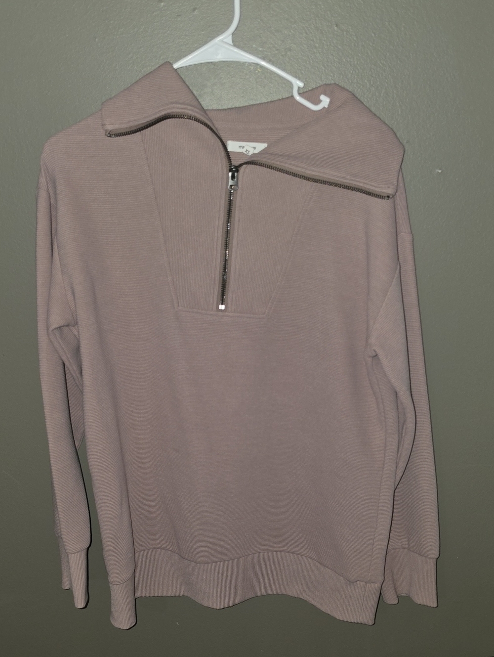 Maurices Men's Quarter-Zip Pullover Sweater - Mauve
